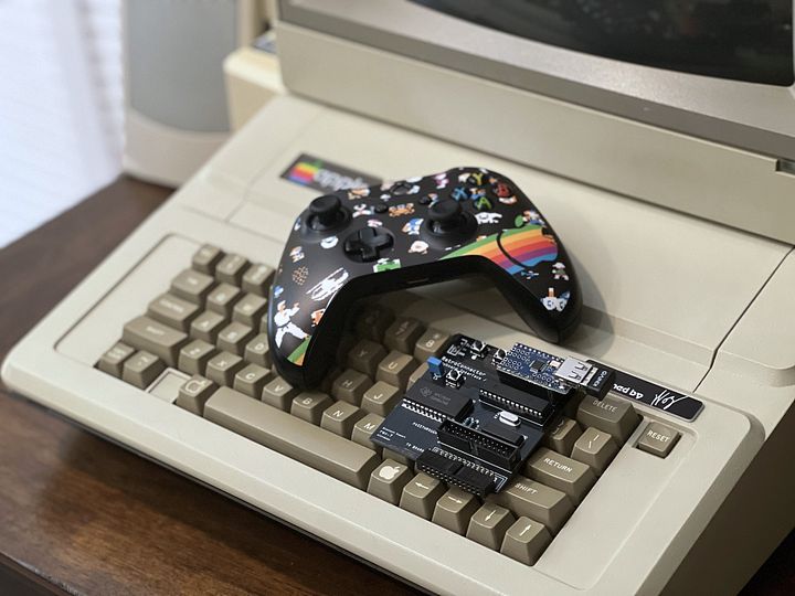 Apple IIe Keyboard Connector for Bluetooth Gamepad - Maps Keys to Game Directionals/Buttons - Xbox Controller Included product image (1)
