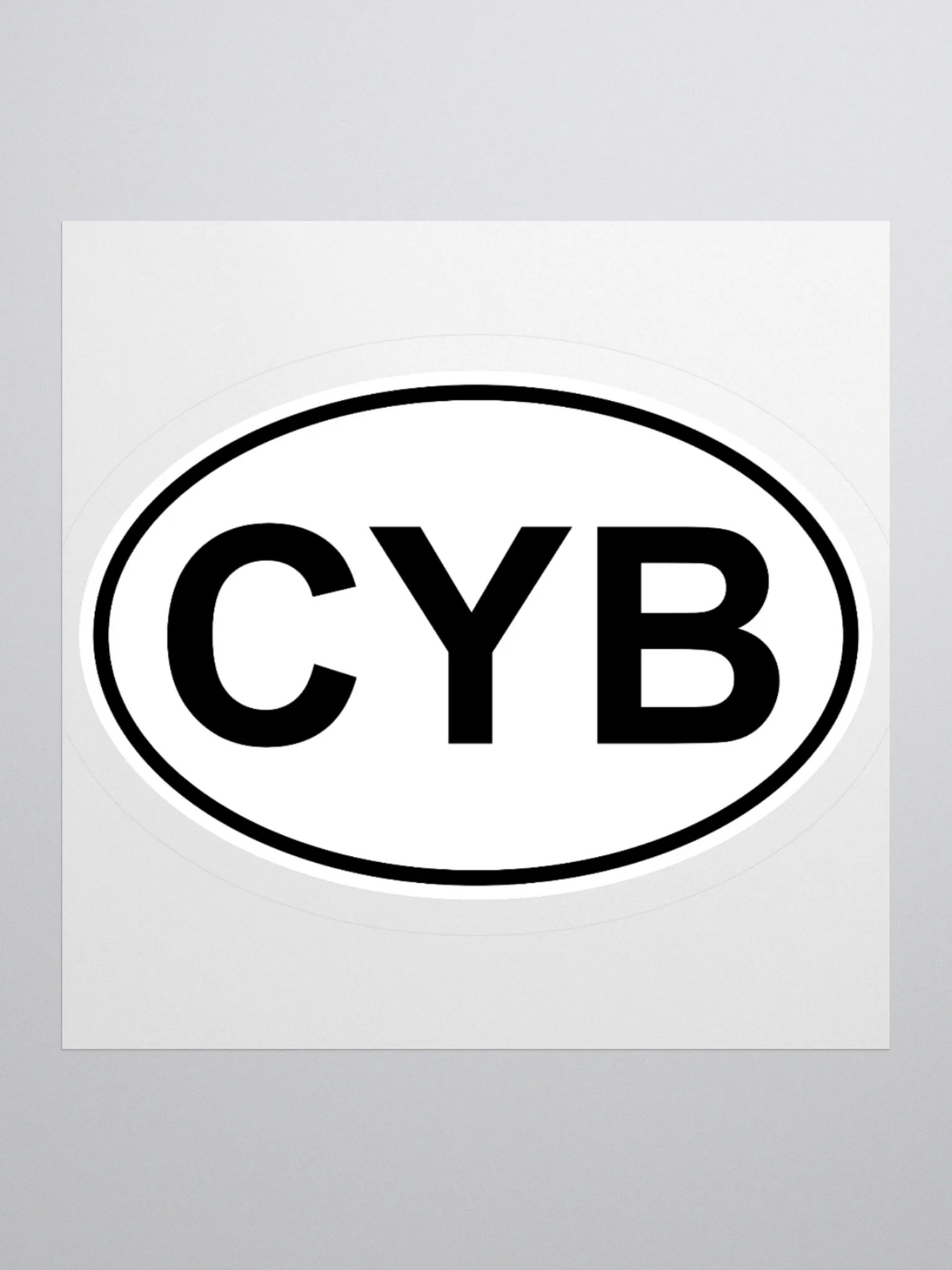 CYB Oval Sticker product image (1)
