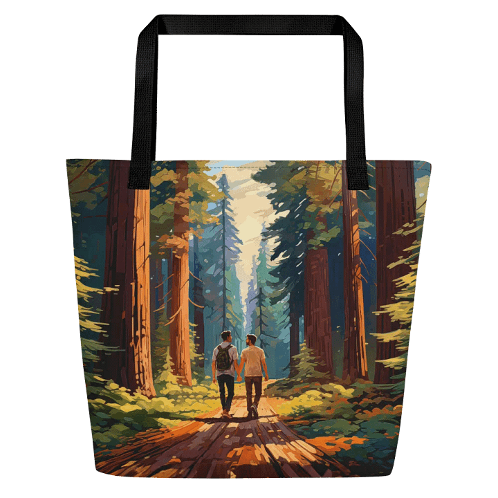 Seeing The Redwoods Together - Gay Couple Tote Bag product image (1)