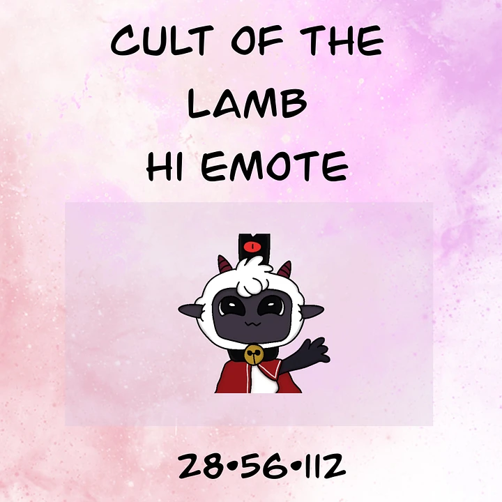 Cult of the lamb hi emote product image (1)