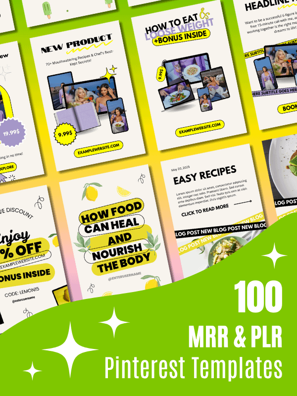 MRR/PLR Baking Pinterest Templates product image (1)