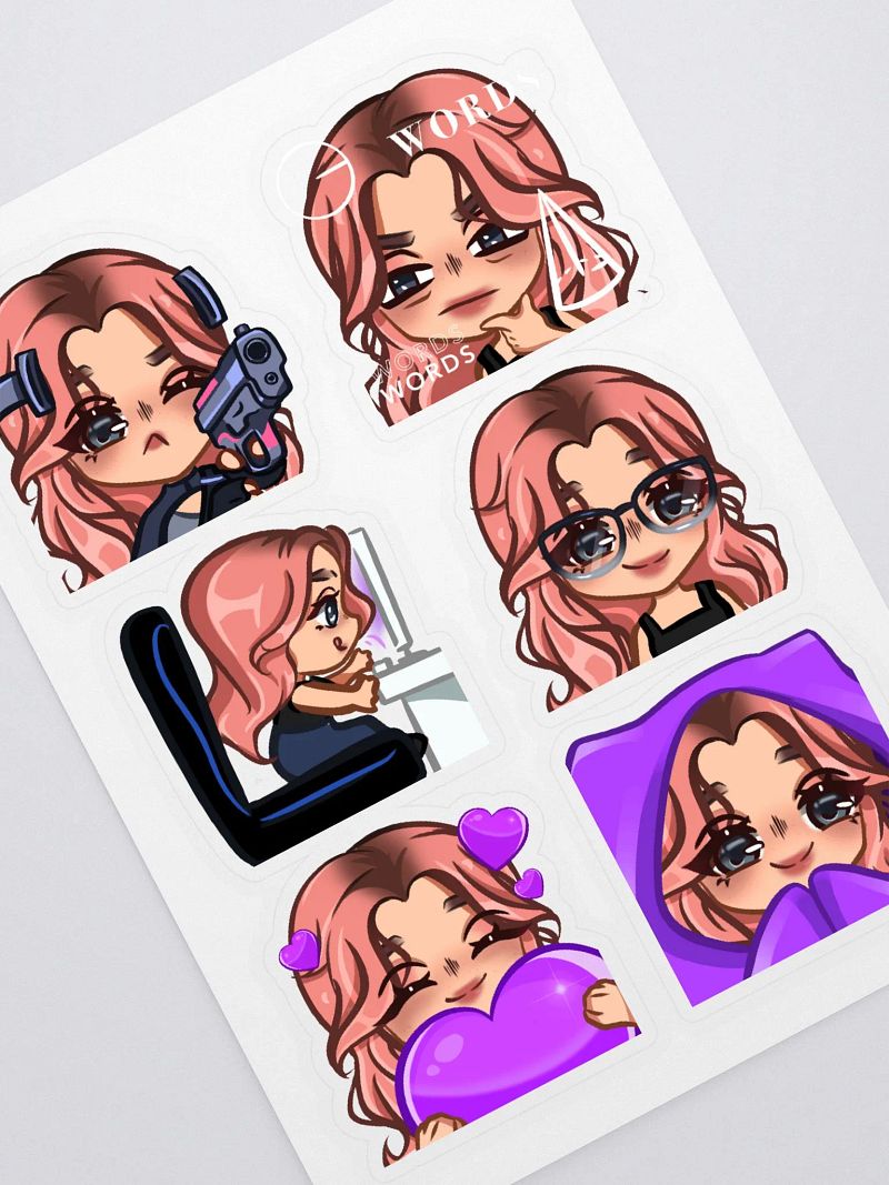 Baby Pink Emote Sticker Sheet