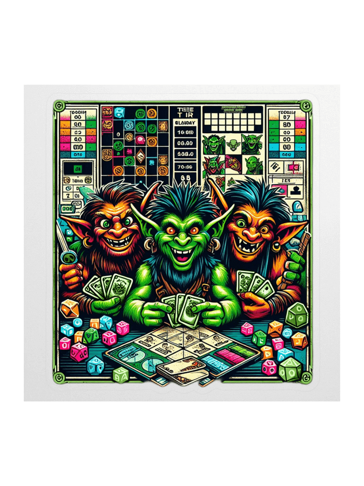 Green Bay Goblins "Game Night" Sticker product image (2)
