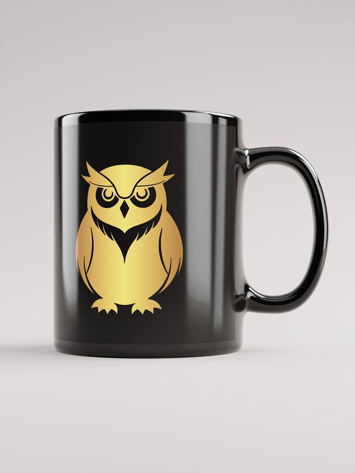 Mug Noir et Doré - Chouette - Cadeau Sagesse product image (1)