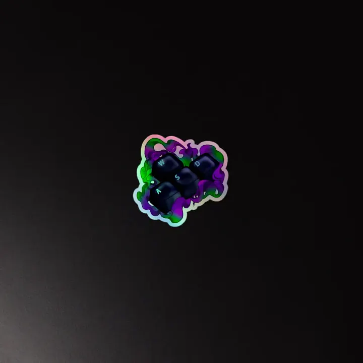 Cursed WASD sticker product image (4)