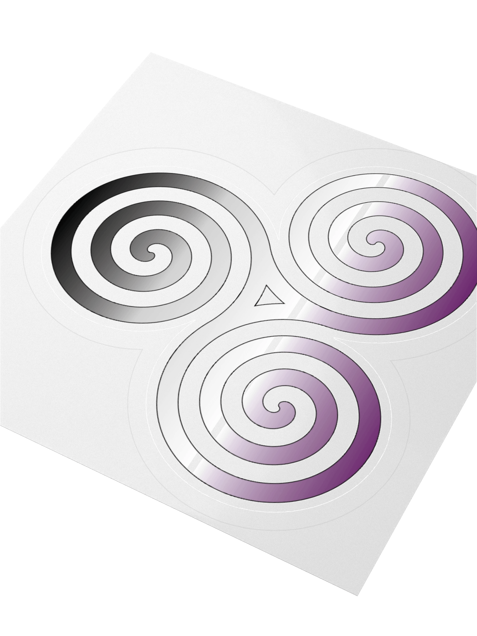 Asexual Pride Gradient Celtic Triskelion Sticker product image (8)