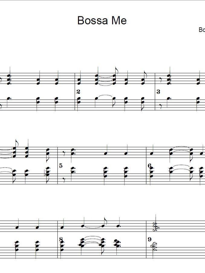 Bossa Me - Piano sheet music product image (1)