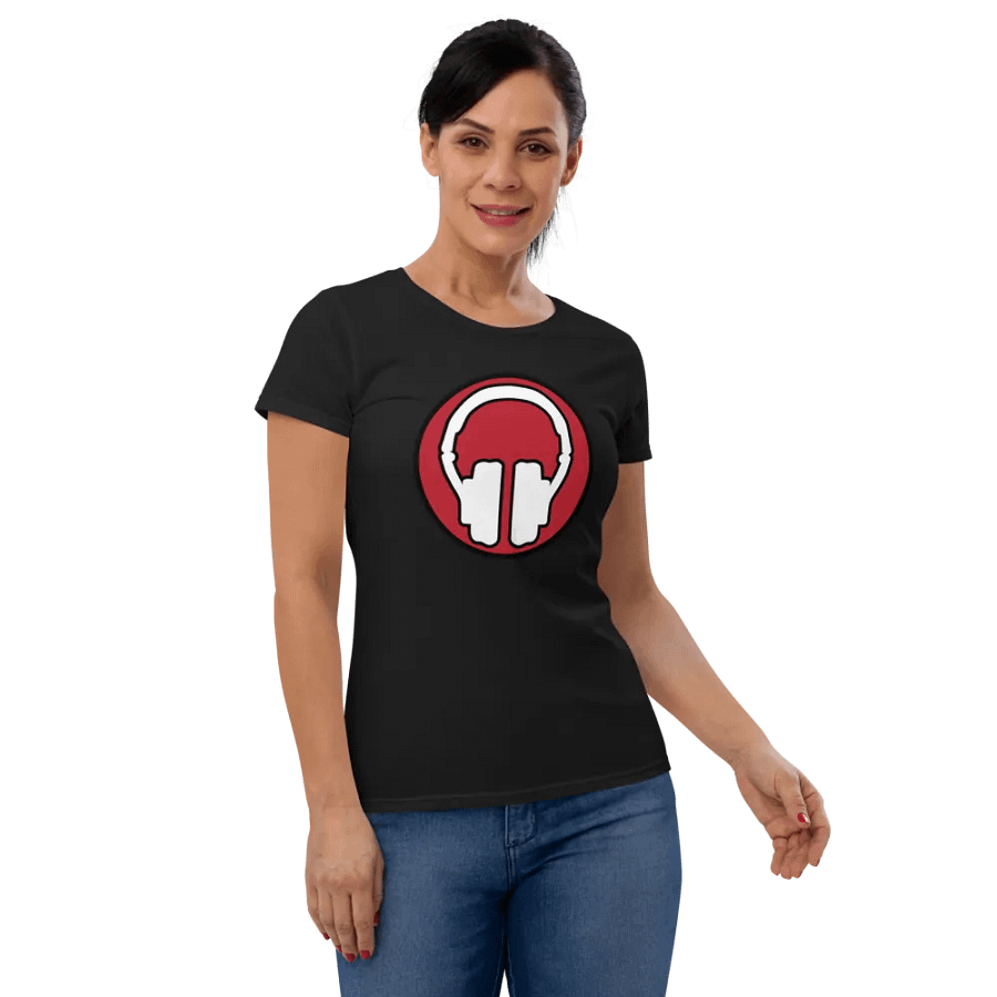 Women's Headphones Front | Tribe Back Print Gildan Middleweight T-Shirt product image (11)