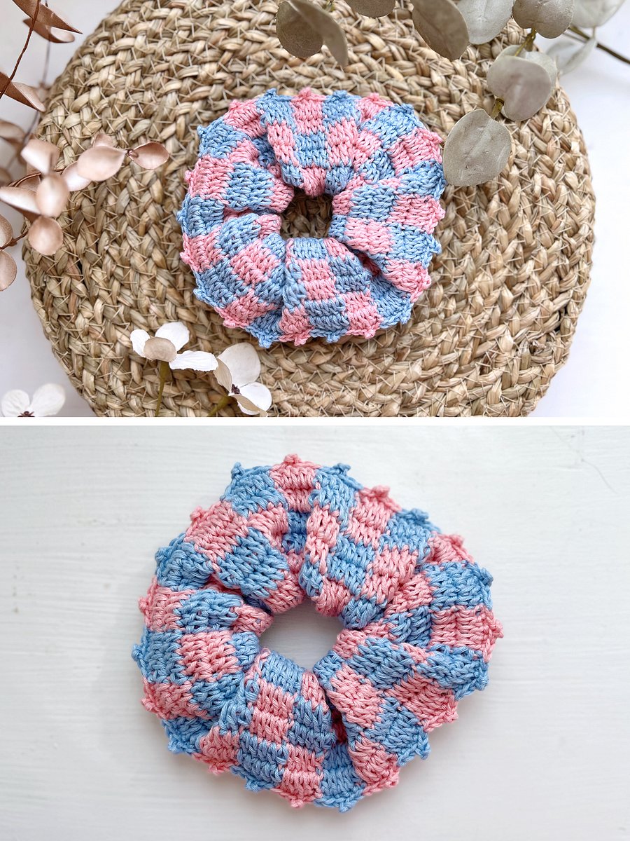 Crochet Pattern: Checkers Scrunchie product image (2)
