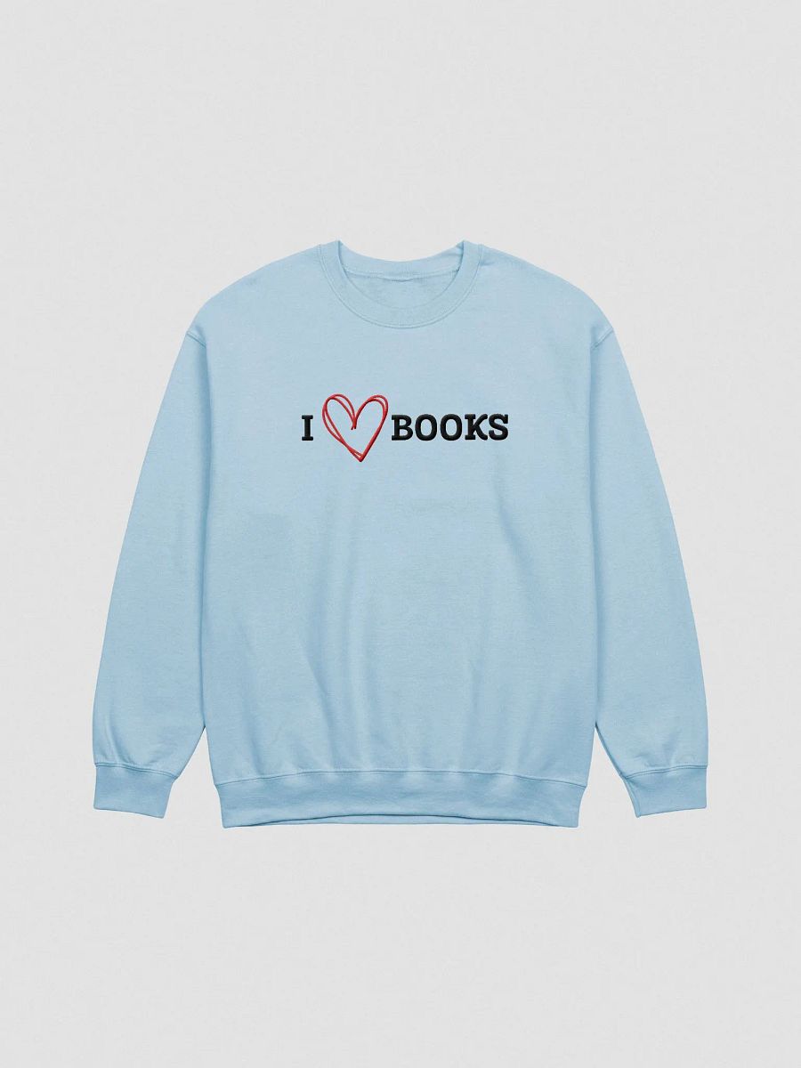 I HEART BOOKS Unisex Embroidered Crewneck Sweatshirt 3 product image (2)