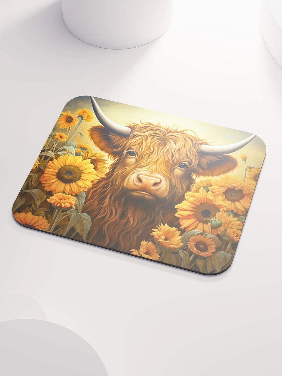Highland Cow and Sunflowers Mouse Pad product image (3)