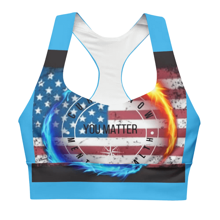 you matter sports bra - Deep Sky Blue product image (1)