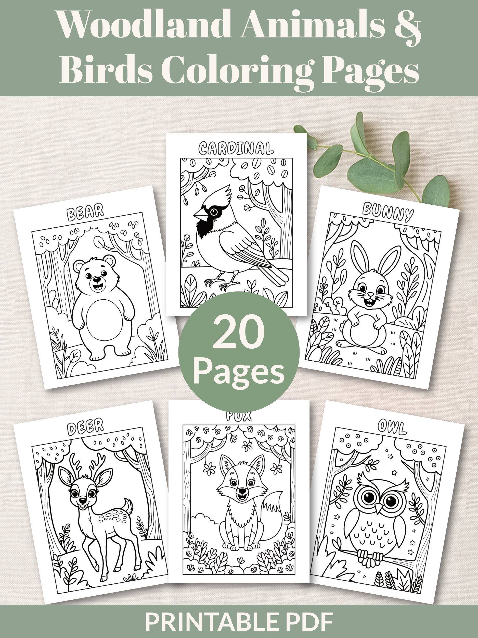 Printable Kids Coloring Pages Mega Bundle - 160 pages product image (4)