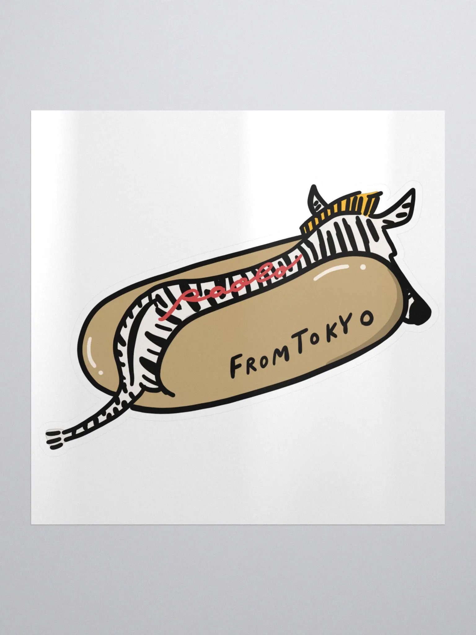 Zebra Hot Dog Sticker product image (1)
