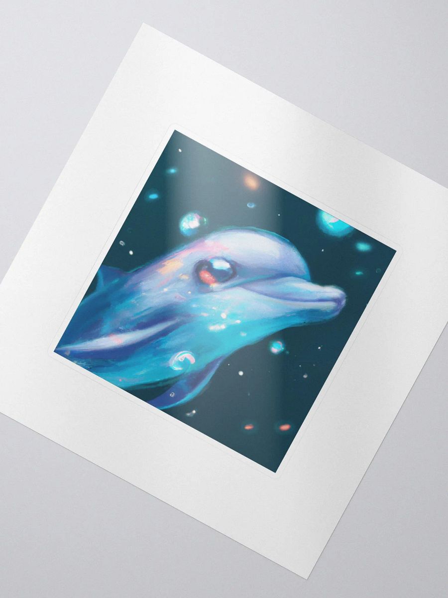 Cute Galactic Dolphin Alpha Sticker product image (2)
