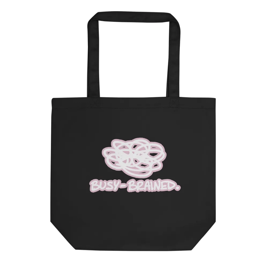 BUSY-BRAINED (lined design, #E1B9CE) tote bag product image (1)