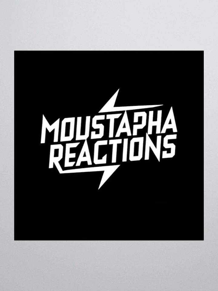 Moustapha Reactions Electric Vibes Kiss Cut Stickers - White_Black product image (3)