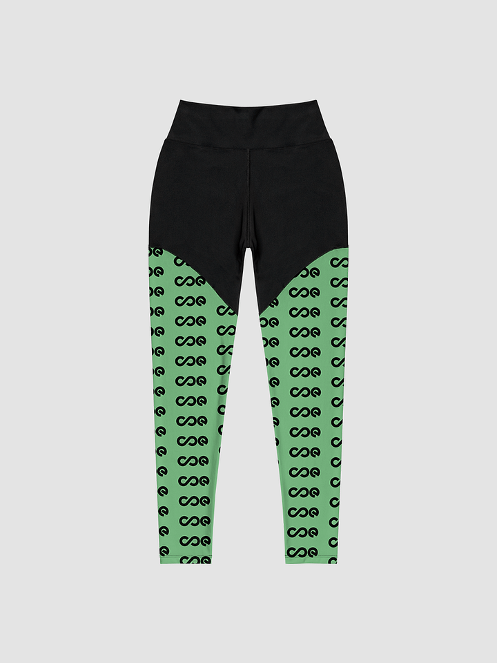 COE Premium Sports Leggings Black & Green product image (1)