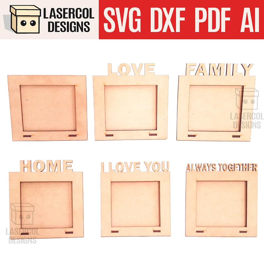 Square Photo Frames - Laser Cut Files product image (1)
