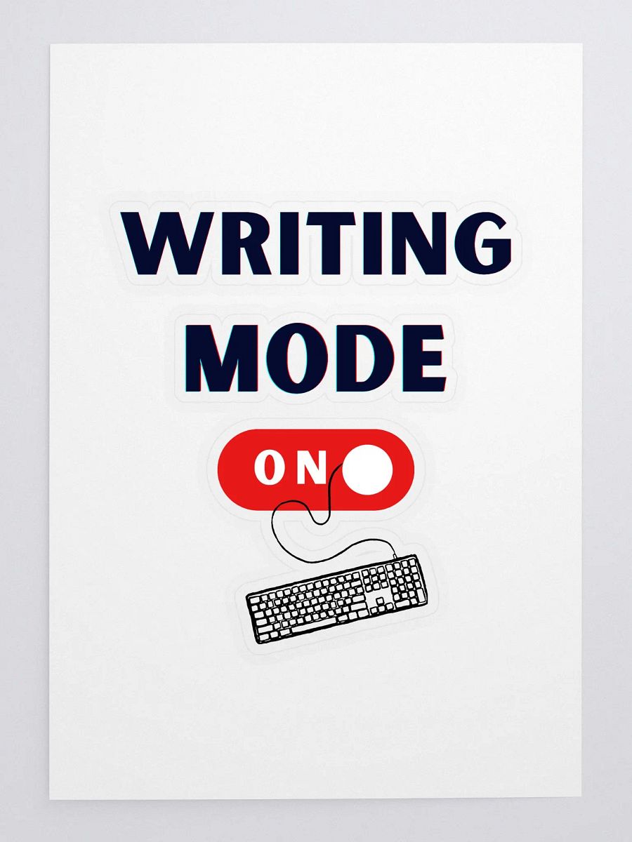 Writing Mode On Die Cut Sticker product image (3)