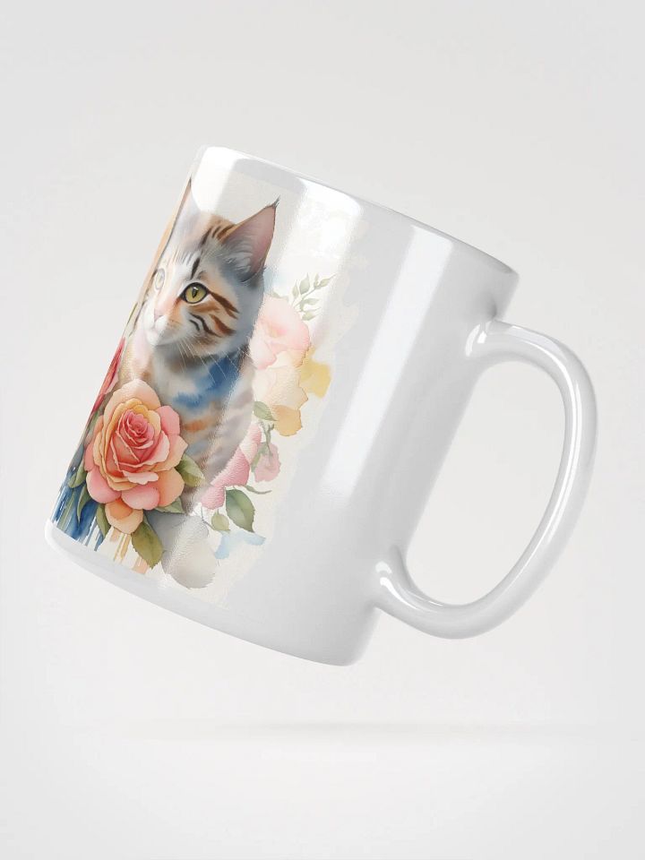 Symmetrical Kitten and Roses Mug product image (3)