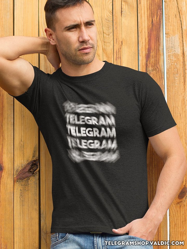 Camiseta TELEGRAM con texto borroso blanco product image (1)