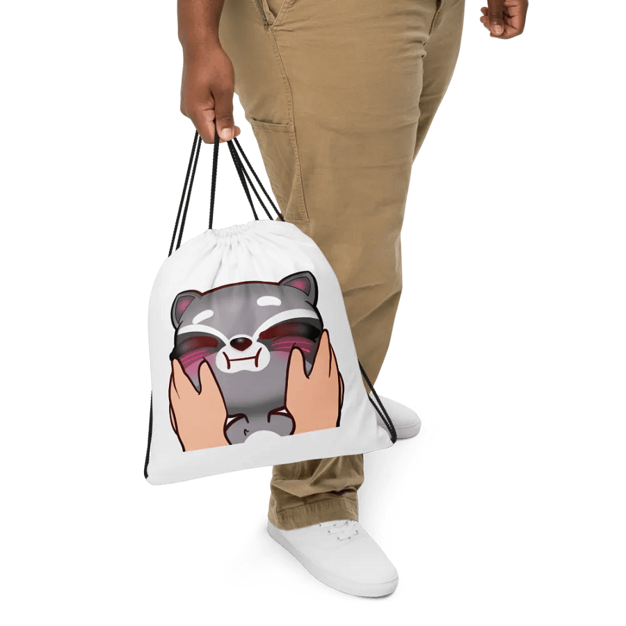 Cute Raccoon Drawstring Bag product image (5)
