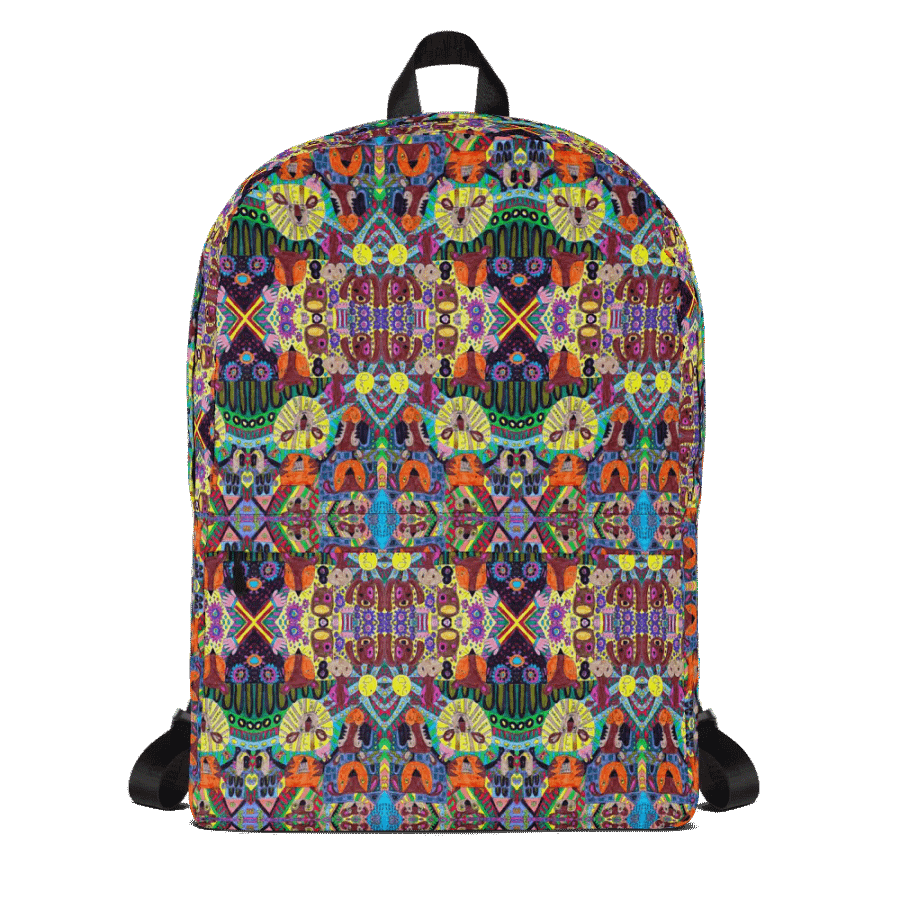 Abstract Doodle Art Animals Back Pack product image (4)