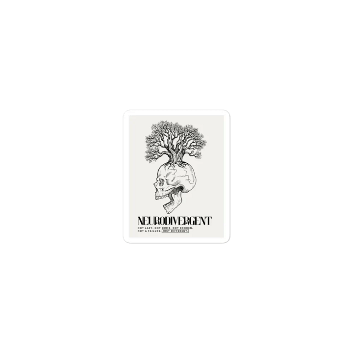 NEURODIVERGENT SKULL die-cut magnet product image (1)