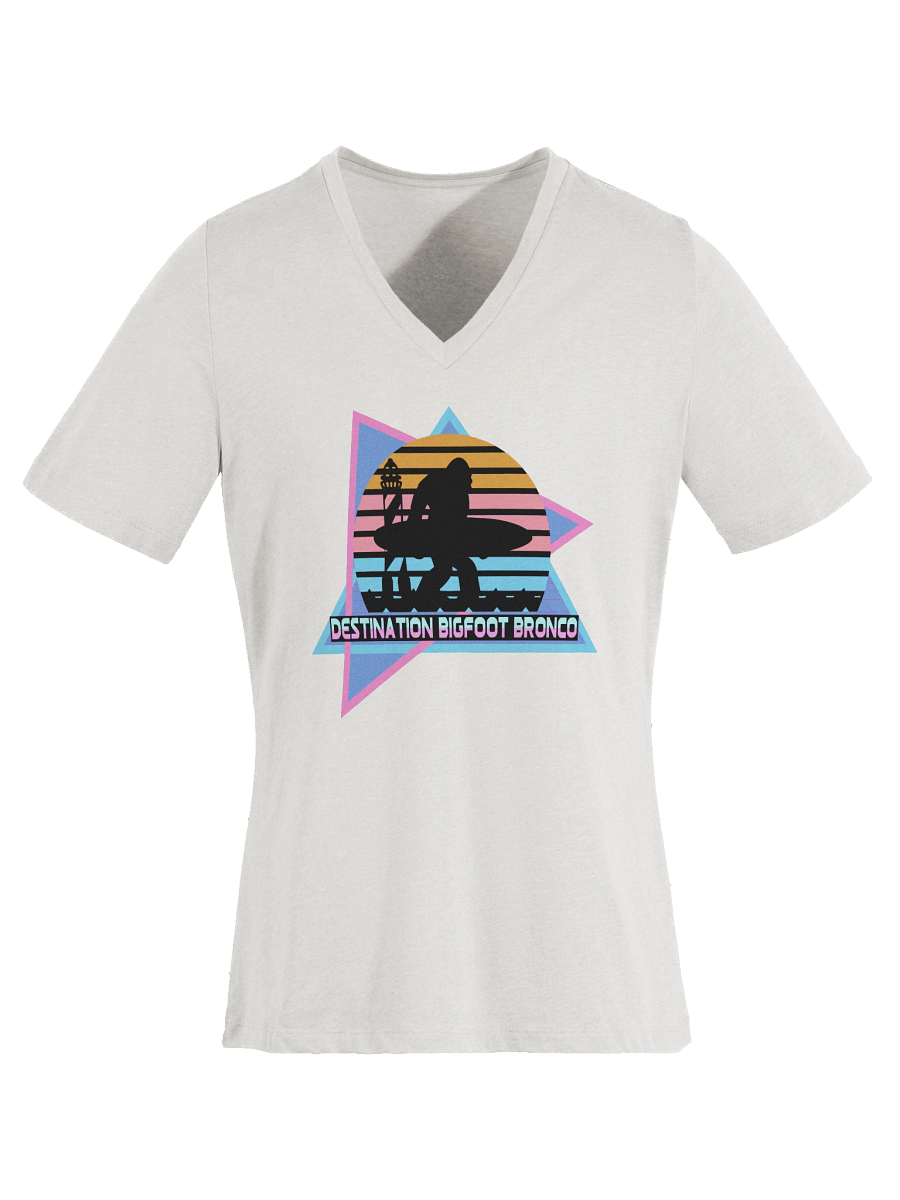 Destination Bigfoot Bronco Retro-Inspired Bella+Canvas Women's Relaxed V-Neck T-Shirt (Multiple Colors Available) product image (83)