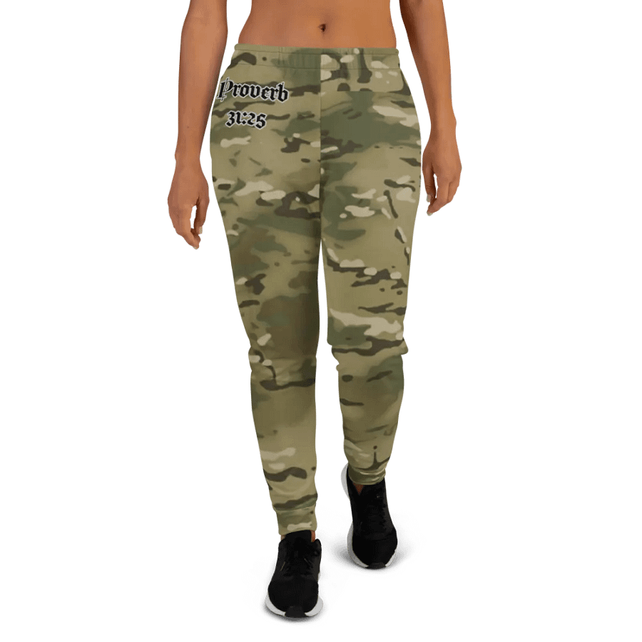 Faithful Camo: Proverb 3:25 Women's Joggers - Multicam product image (2)