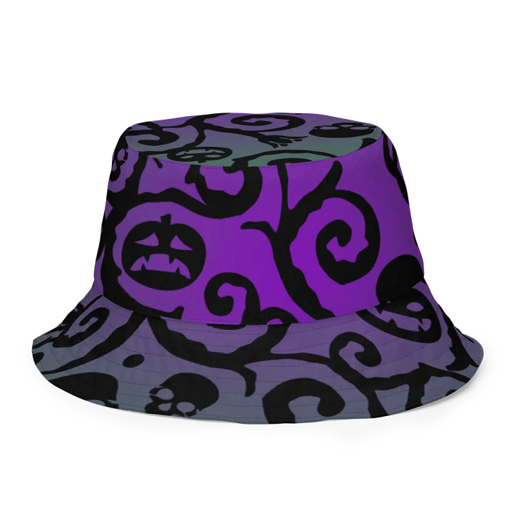 Green & Purple Scary Pumpkins Skull Hat product image (1)