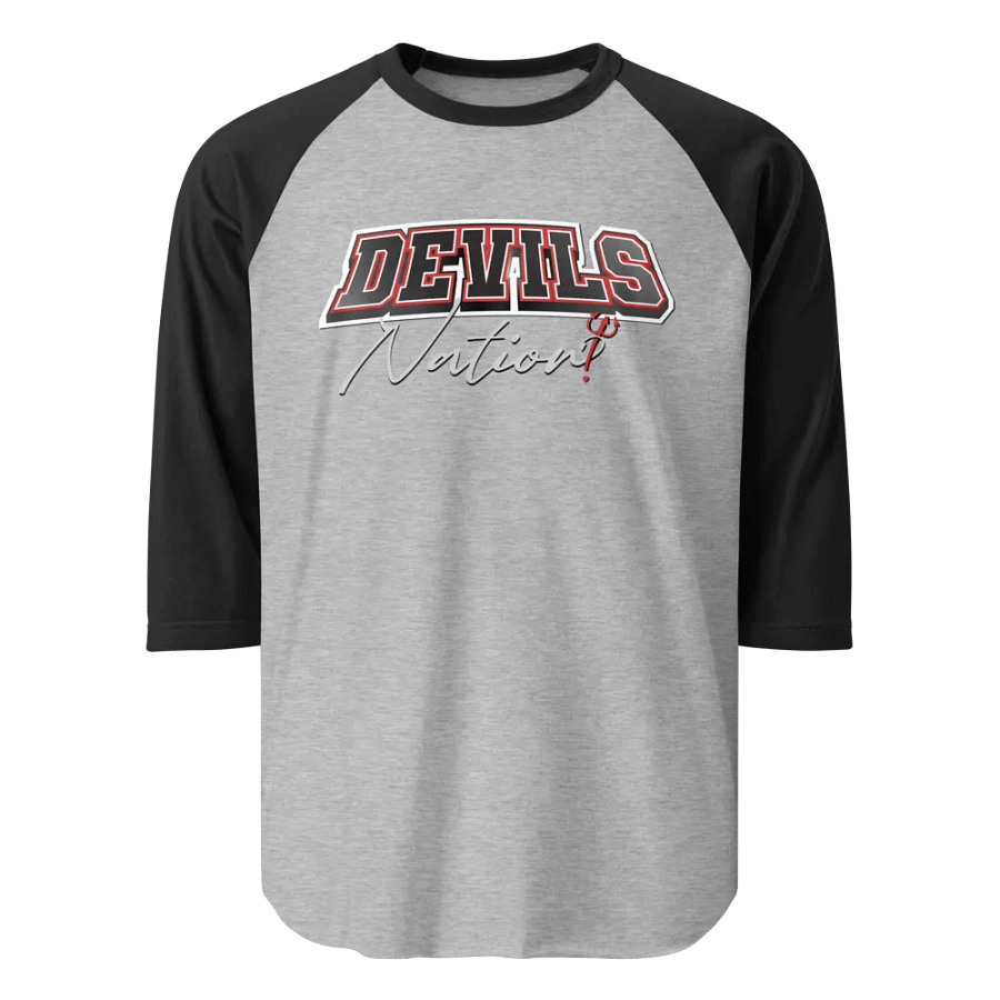 Devils Nation Varsity - 3/4 Sleeve Baseball Tee product image (1)