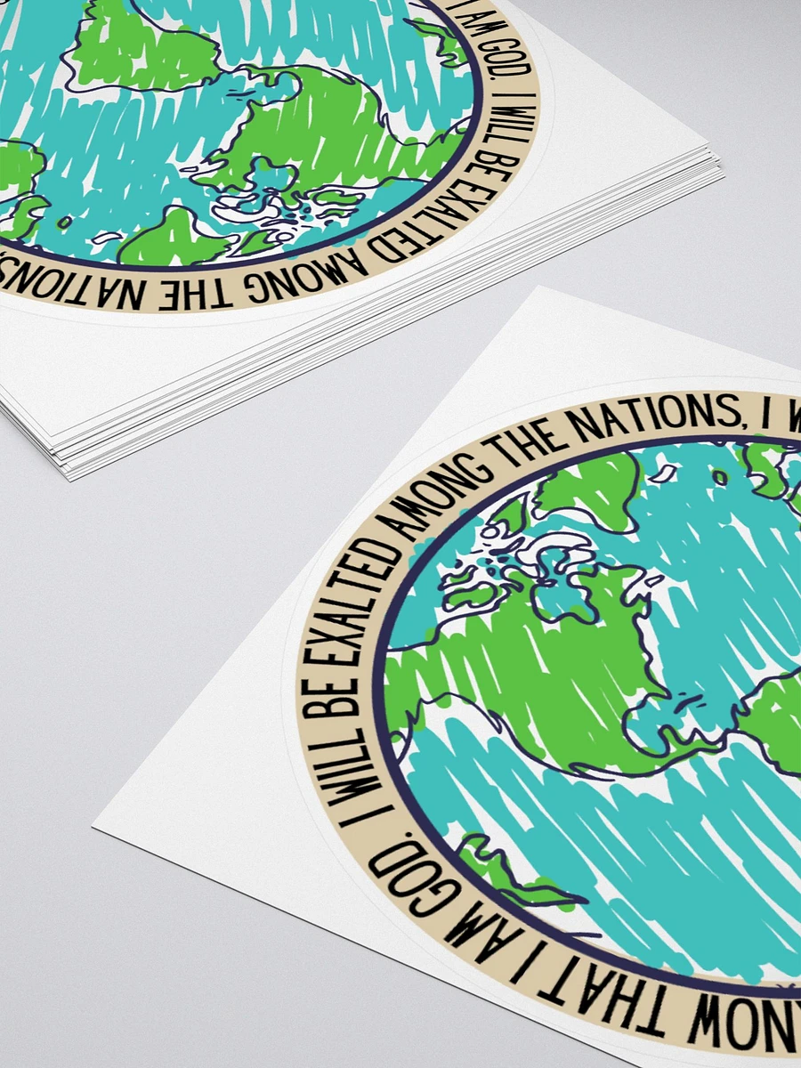 Psalm 46:10 Earth Round Sticker product image (4)