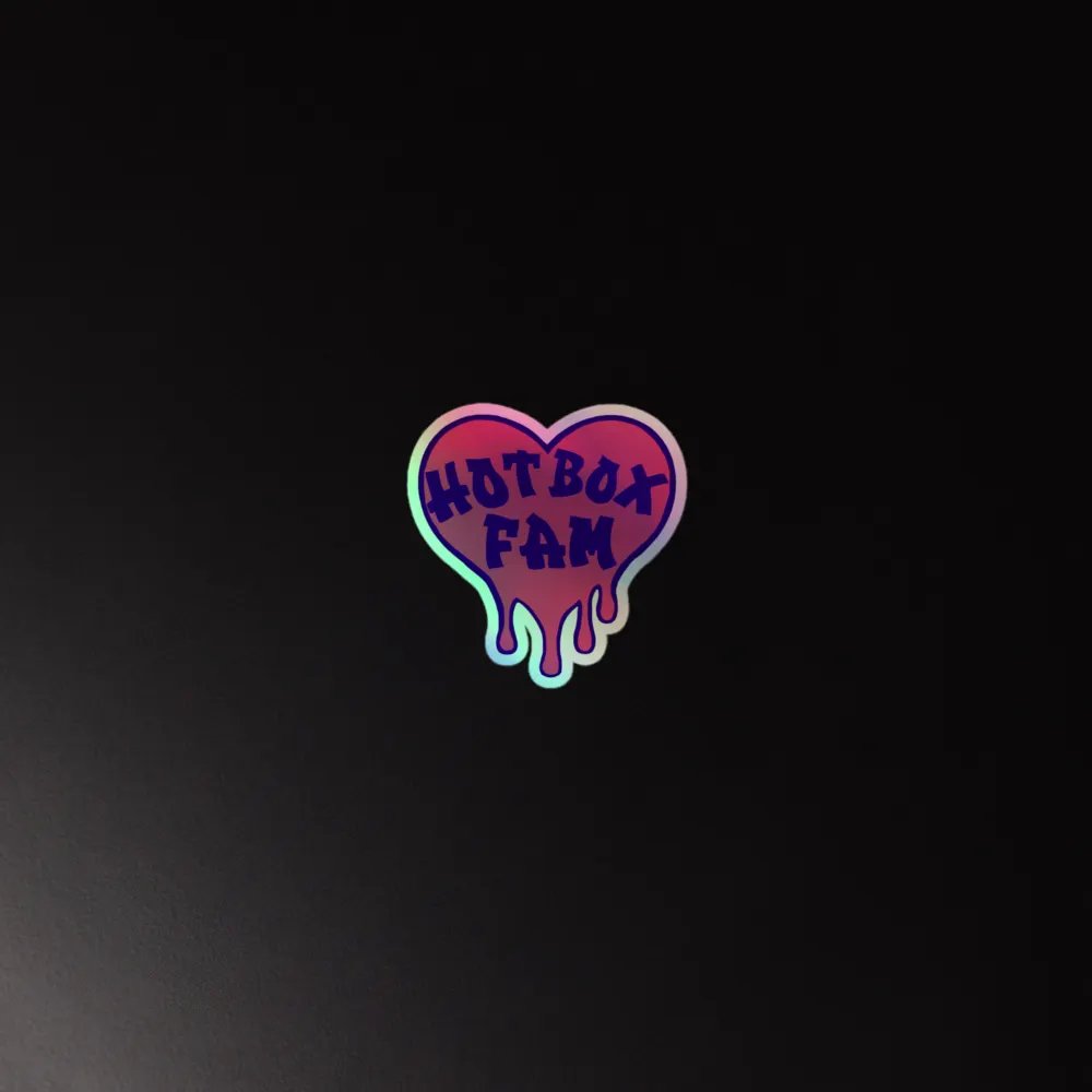 HOT BOX FAM SOLID PINK & BLUE LOGO STICKER product image (4)