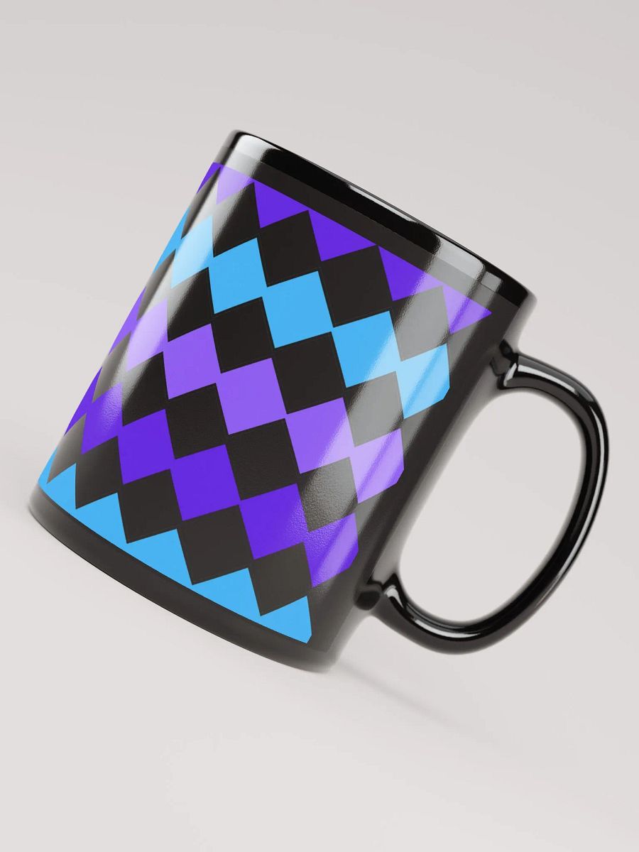 Blue And Purple Diamond Patten Black Mug product image (8)