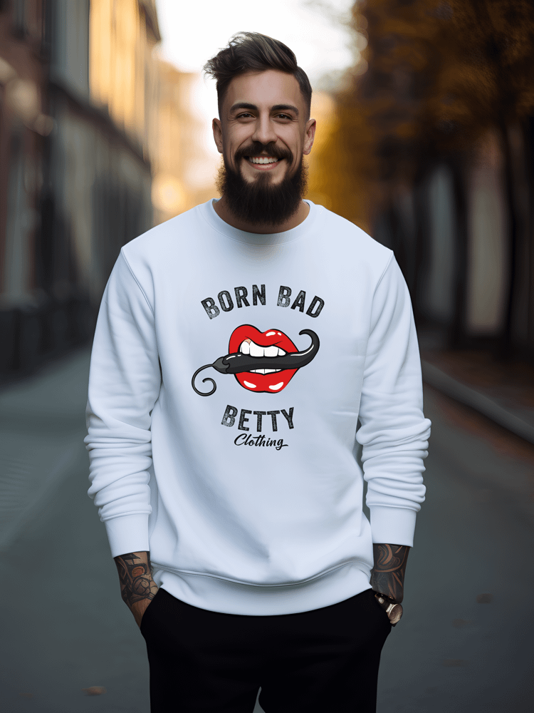 Born Bad Betty White Sweatshirt product image (1)