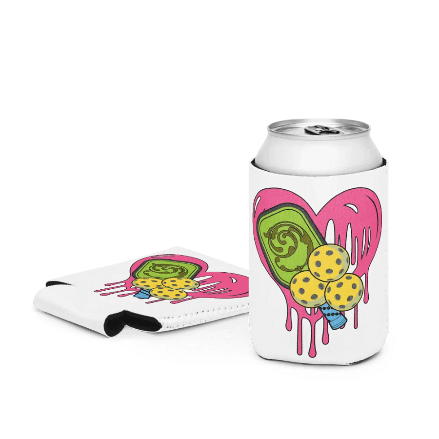 Heart Pickleball Swirling Love Coozie product image (3)