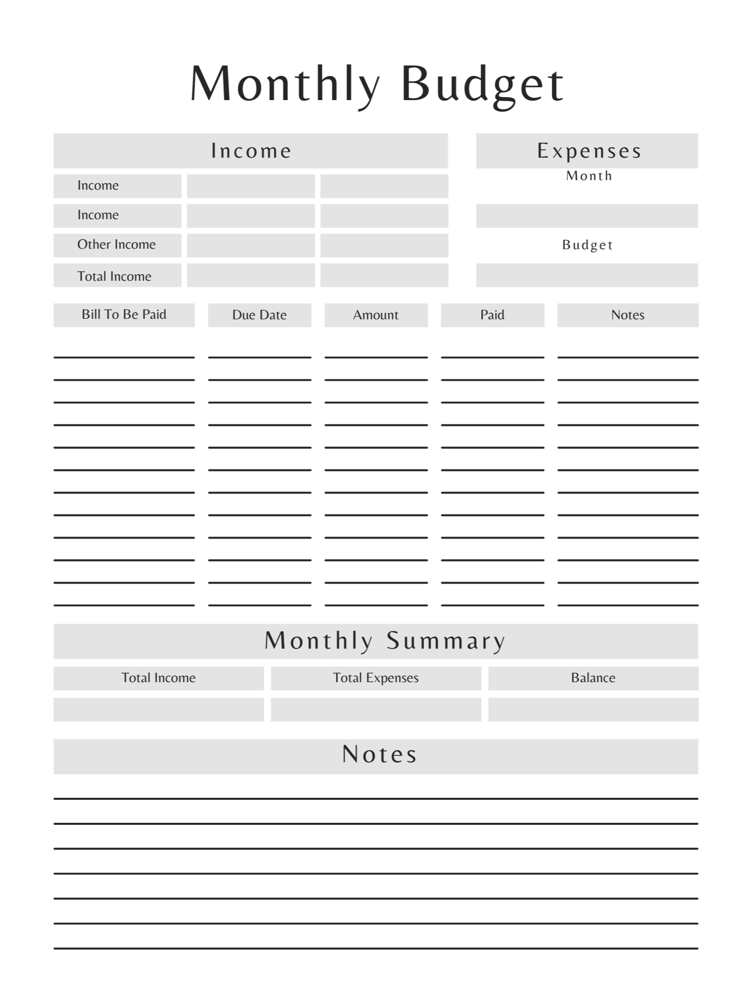 Monthly Budget Tracker product image (1)