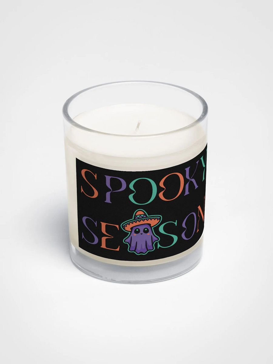 Spooky Season Sombrero Ghost Colorful Soy Wax Glass Jar Candle product image (2)