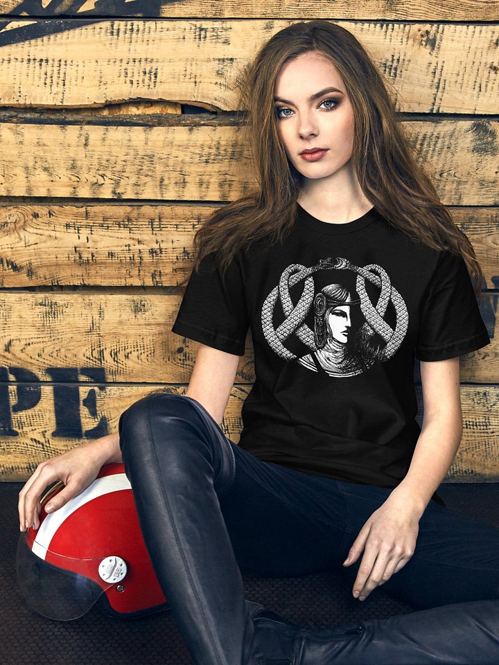Hel in Black Portrait Regular Fit Supersoft Bella Canvas T-Shirt Norse Mythology product image (1)