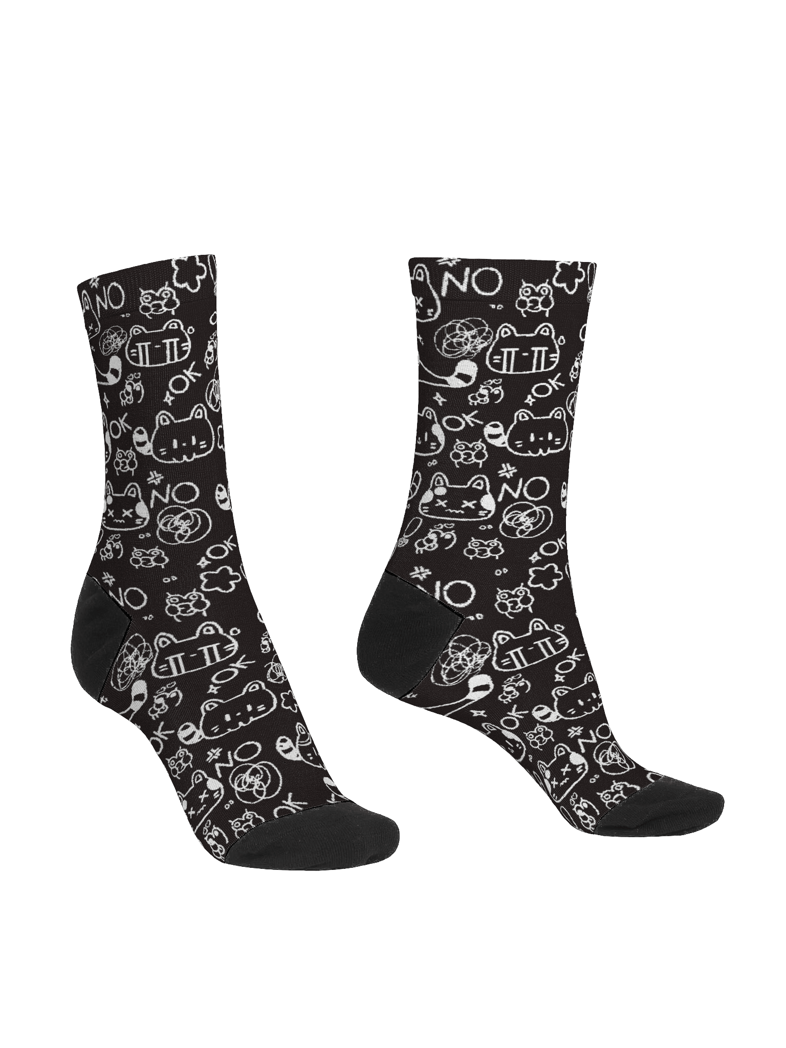 Cute Cat Doodles - Crew Socks product image (3)