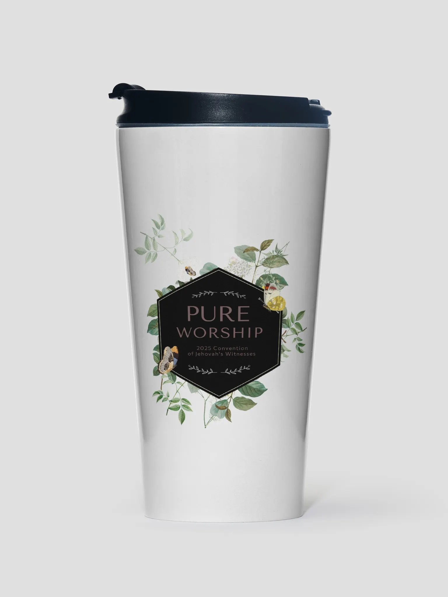 "Pure Worship" 2025 Convention | Botanical Stainless Steel Travel Mug product image (1)