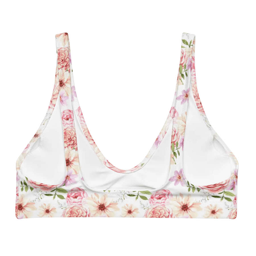 Watercolour Floral Pattern Padded Bikini Top - V6 product image (2)