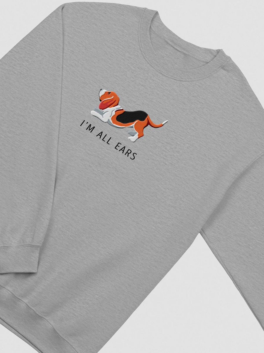 I'm All Ears Sweatshirt (Embroidered) of a Basset Hound product image (5)