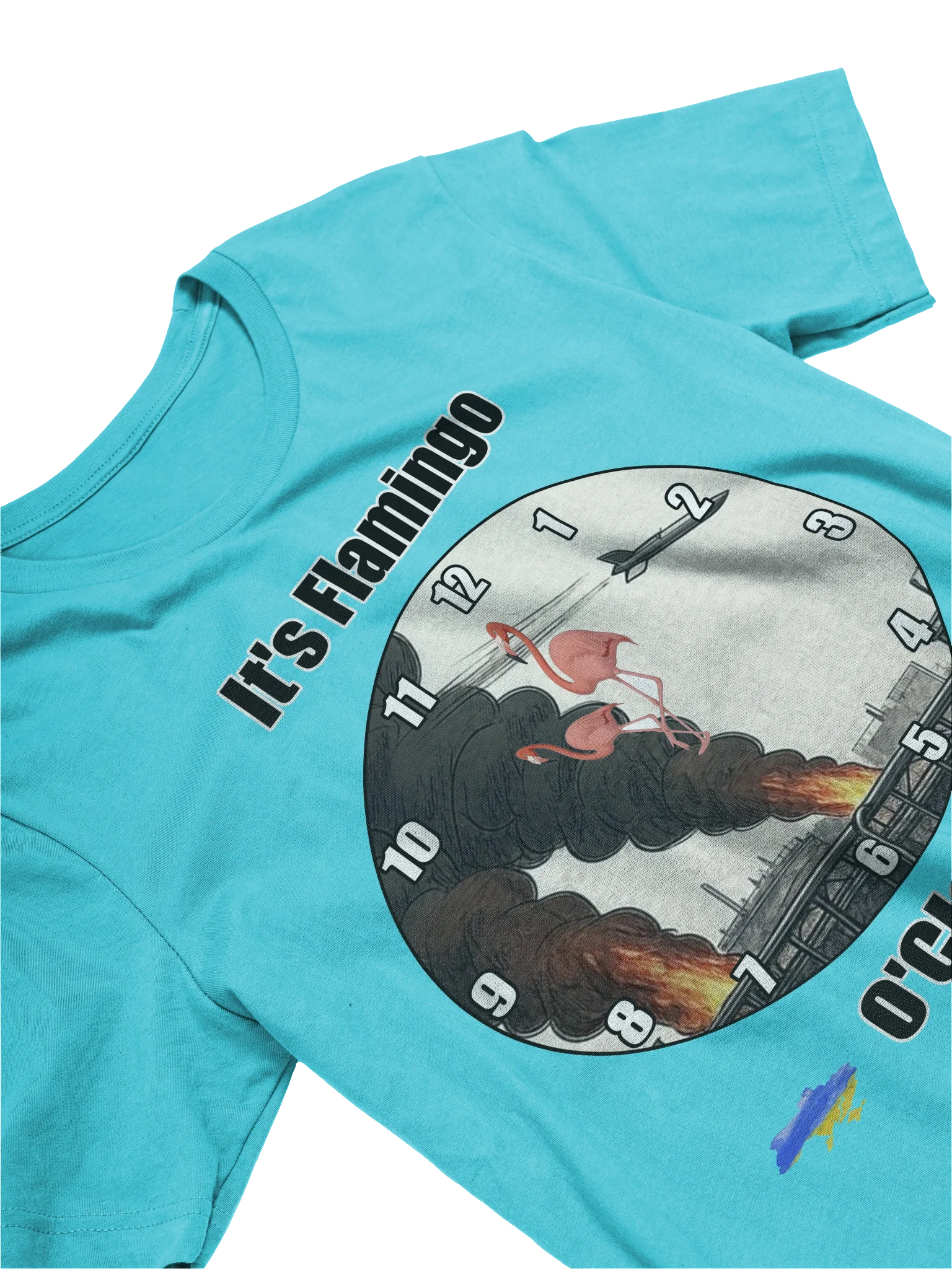 Flamingo o'clock T shirt product image (3)