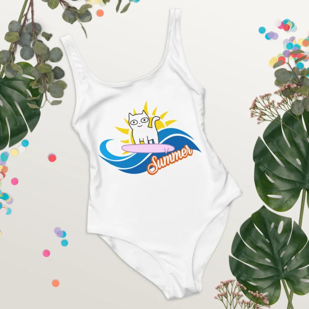 Surfing Cat Summer Vibes Swimsuit product image (4)