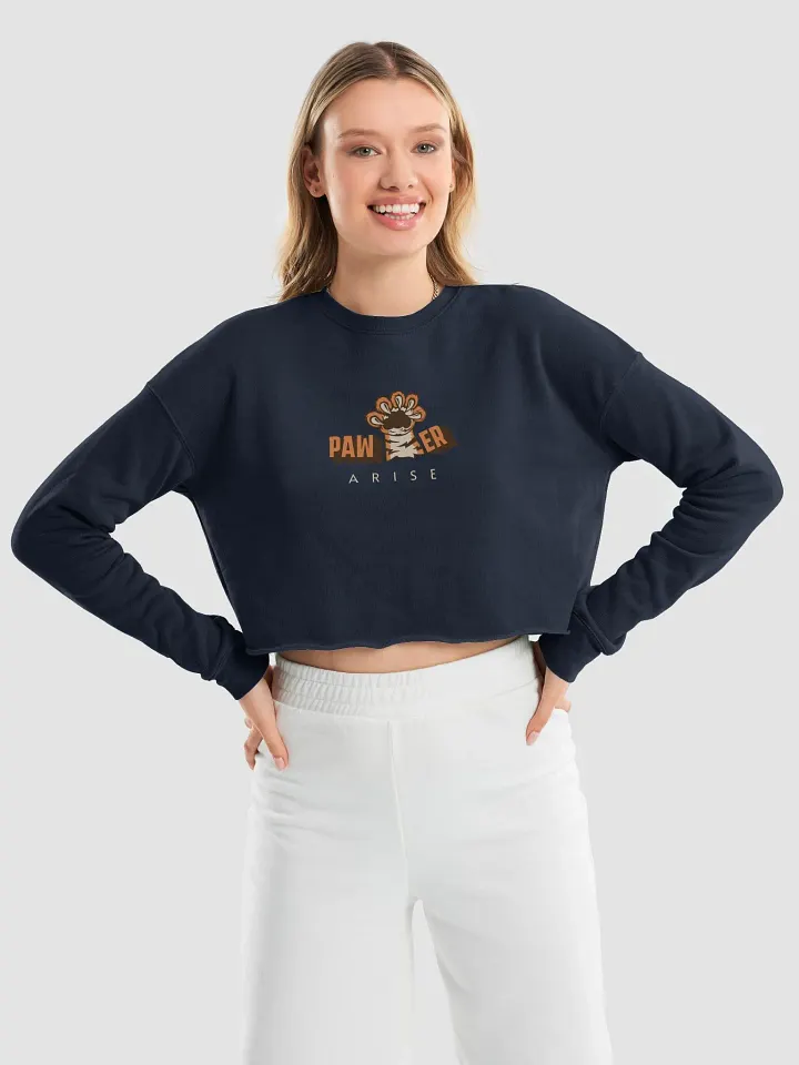 Paw - er Arise Animal Trendy Crop Sweatshirt product image (2)