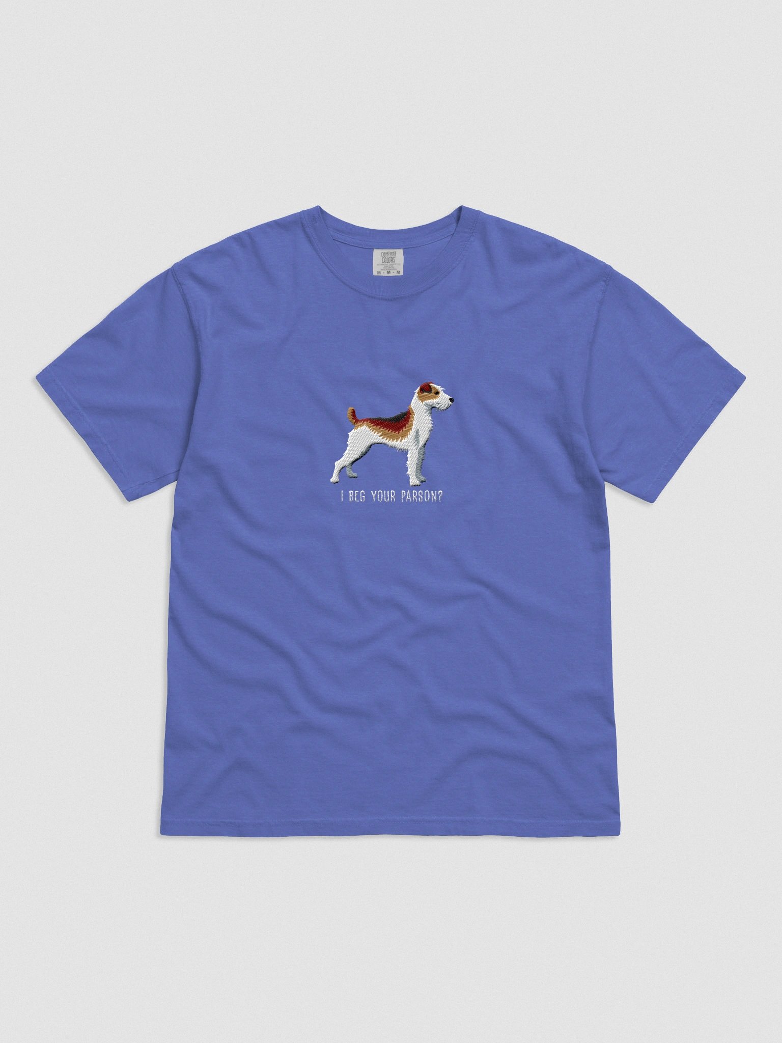 I Beg Your Parson? T-Shirt(Embroidered) of a Parson Russell Terrier(Sable) product image (4)