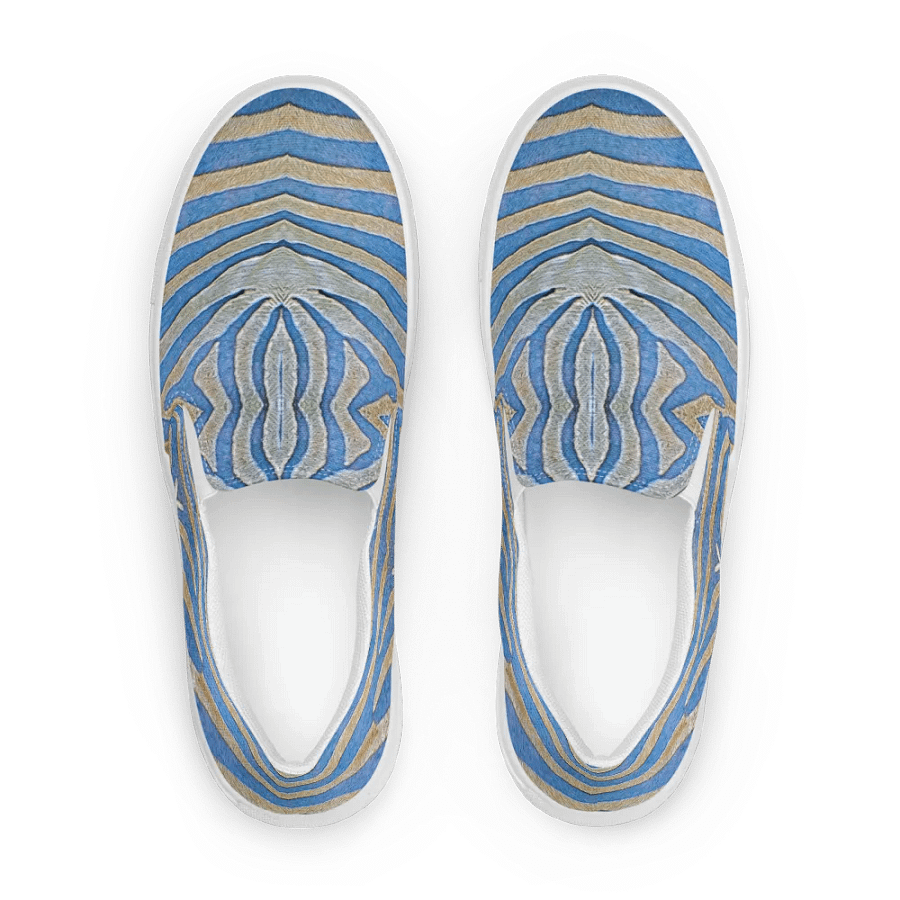 Zebra stripes in dove blue Canvas Shoes product image (2)
